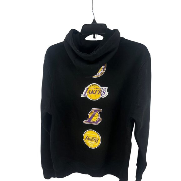 Los Angeles Lakers NBA Black Hoodie Sweatshirt Mens Large Cotton Athletic Fan Sp - Picture 2 of 5